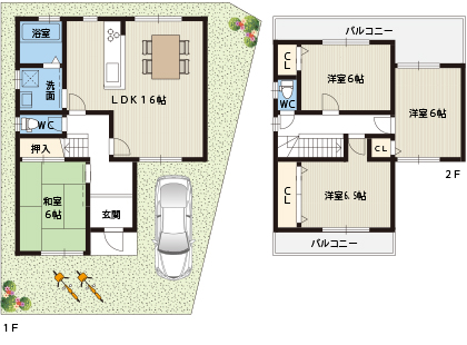 借家下 間取りプラン間取り