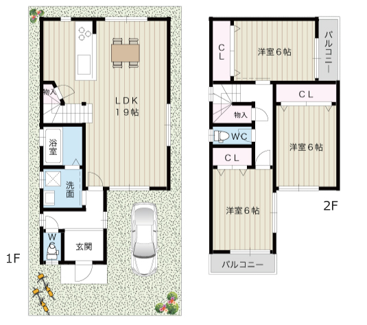 借家下 間取りプラン間取り